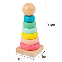 Juego de 5 Juguetes Educativos de Madera para Bebés y Niños, Xilófono de 8 Notas, Reloj, Gusano, Torre Arcoíris y Laberinto de Bol - details 6
