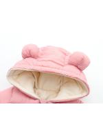 Bebé Niño Niña Nueva Invierno monos De Velours Grueso Caliente Con Capucha Traje De Piel De Avestruz Ropa Infante Rompepiés - details 9