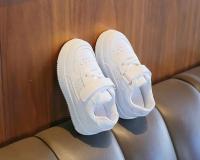 Zapatillas de deporte antideslizantes para niño y niña, zapatos informales de cuero, versátiles, a la moda, color blanco, para correr, para primavera y otoño - details 2