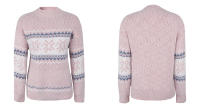 Suéter de cuello alto Medio para mujer, prendas de punto de copos de nieve de Navidad, jersey de cuello redondo, moda de invierno, 2024 - details 5