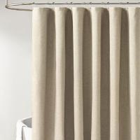 Cortina Ducha Antimoho Azul Marino Degradado Poliester Tela Impermeable Lavable Pequeña Cortinas Baño Originales 180x180 cm - details 2