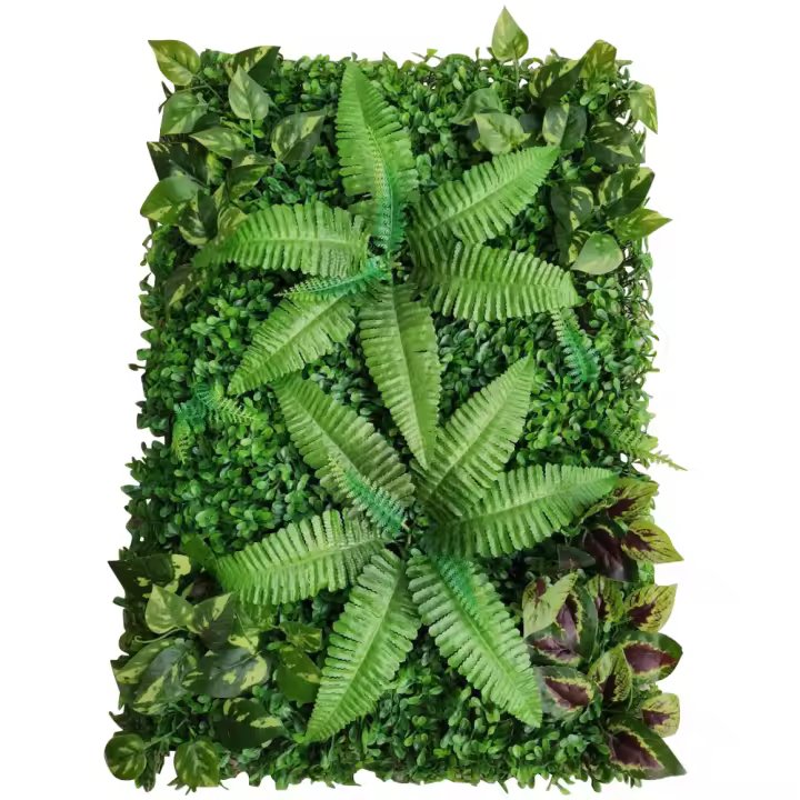 Estera Artificial para pared, seto de hierba, Panel de follaje, decoración, 9 unidades - 1