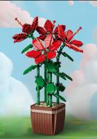 Ramo de flores de Cymbidium Faberi Bonsai, planta en maceta, decoración del hogar, bloques de construcción, juguetes para niños - details 26