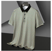 Camisa polo a cuadros con cuello, camiseta informal de negocios de verano, cuello de moda para hombre - details 1