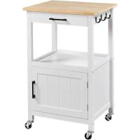 Ruedas Carro Auxiliar con Espacio de Almacenamiento Carro Cocina Comedor Hogar Blanco - details 0