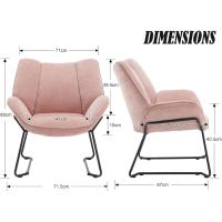 Sofá de Salón Moderno de Lino Estilo de Descanso con Brazo para Dormitorio - details 29