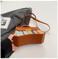 Moda arco iris portátil pequeño cuadrado bolsa 2025 primavera nueva luz de lujo bolsa de las mujeres versátil texturizado axilas bolsa de hombro - details 24