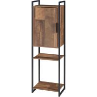 Mueble auxiliar de baño con 4 compartimentos, 2 cajones, armario midi con puerta, mueble bajo para dormitorio, aglomerado, tirador de metal. - details 6
