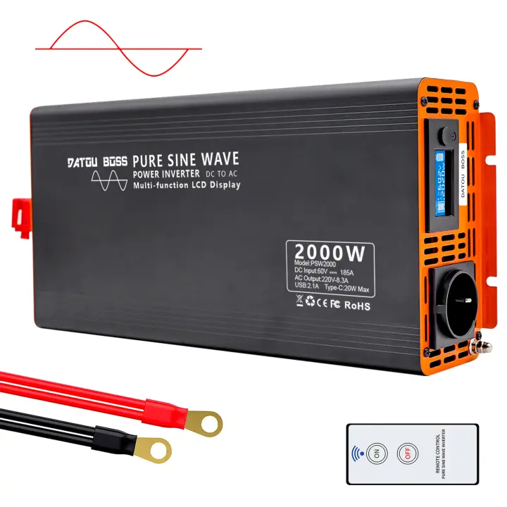 Inversor DATOUBOSS de Alta Eficiencia 2000 W/4000 W Voltaje DC a AC Onda Senoidal Pura - 1