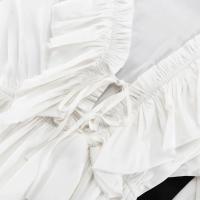 Elegante Vestido Mini de Cintura Alta con Encaje Manga Larga, Agujero en la Cintura, Lazo de Moda para Mujeres - details 3