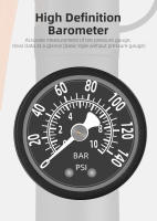 WEST BIKING-bomba de aire portátil para bicicleta, Inflador de neumáticos con válvula Schrader Presta, manómetro preciso, 120PSI, aleación de aluminio - details 7