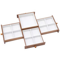 Joyero de Flores Talladas de Madera De 5 Capas, Organizador de Almacenamiento de Gran Capacidad, Regalo - details 6
