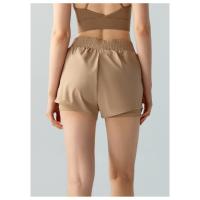Shorts de Yoga Cómodos y Transpirables para Mujeres Elástico Waistband Diseño de Hilo de Red - details 1