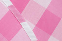 Hepburn-Vestido vintage a cuadros rosas, cuello halter de rayas de cintura alta, largo medio - details 7