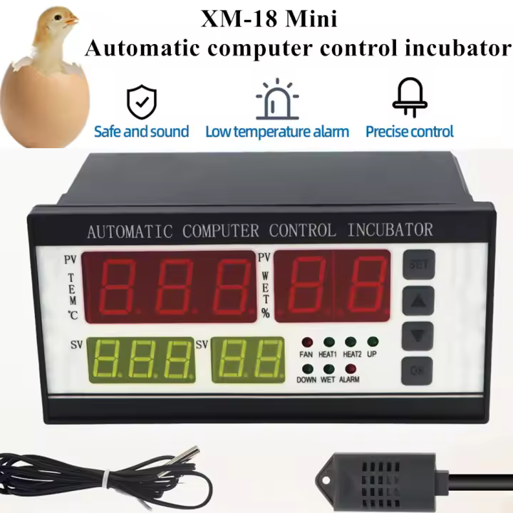 Miniincubadora de huevos automática Digital, sistema de Control por ordenador, para aves de corral, 40% de descuento, XM-18 - 1