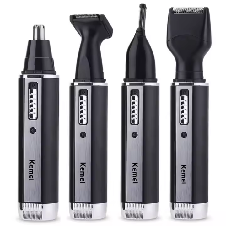 Kemei-Afeitadora eléctrica recargable todo en uno para hombres y mujeres, recortadora de cejas, Barba, cara, oreja, nariz - 1