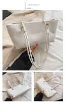 Bandolera de cuero de charol elegante, bolso de gran capacidad de estilo coreano dulce para las axilas, bolso de mano liso de Color sólido para ir al trabajo al aire libre - details 10