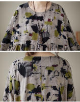 Vestido Vintage de Algodón de Manga Larga Talla Grande, Elegante y Suelto para Mujeres - details 15