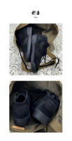 Zapatos de tablero de cuero de caña alta hechos a mano, patrón de corte de cuchillo, zapatos casuales para mantener el calor - details 16