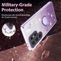 Funda de silicona transparente con purpurina para Samsung Galaxy S25 Ultra con soporte de anillo - details 10