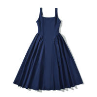 Vestido de chaleco de color sólido de ropa de mujer europea y americana - details 1