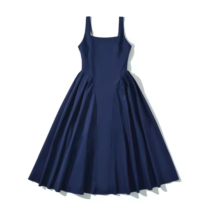Vestido de chaleco de color sólido de ropa de mujer europea y americana - 1