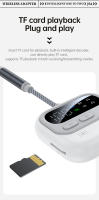 Receptor y transmisor de Audio Bluetooth 5,4, 3,5 MM, AUX, compatible con tarjeta TF, micrófono, adaptador inalámbrico para coche, avión, TV y PC - details 13