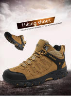 Zapatos de senderismo para hombre, botas de montaña al aire libre, escalada, otoño e invierno, zapatillas de goma - details 1