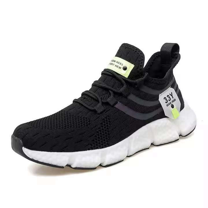 Zapatillas de tenis para hombre 2024, malla transpirable y cómoda, zapatos casuales de exterior con cordones. - 1
