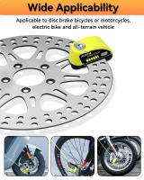 Cerradura de freno de disco impermeable para motocicleta, Cable de recordatorio de 1,8 M, Pin de 7mm, 110dB - details 10