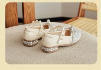 Zapatos de cuero de princesa para niños y niñas, calzado de tacón alto con diamantes de agua, para primavera y otoño, 2024 - details 8