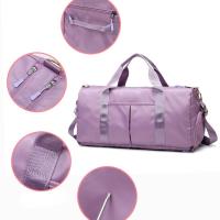 Bolso de hombro para ropa de zapatos, bolsa de almacenamiento de gran capacidad, separación seca y húmeda, bolsa de Yoga para gimnasio, bolsa deportiva cruzada, bolsa de viaje de mano - details 4