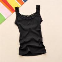 Tops negros, camiseta sin mangas de verano para mujer con Top de encaje, ropa interior roja, camisolas de encaje, ropa interior holgada, chaleco para mujer - details 19