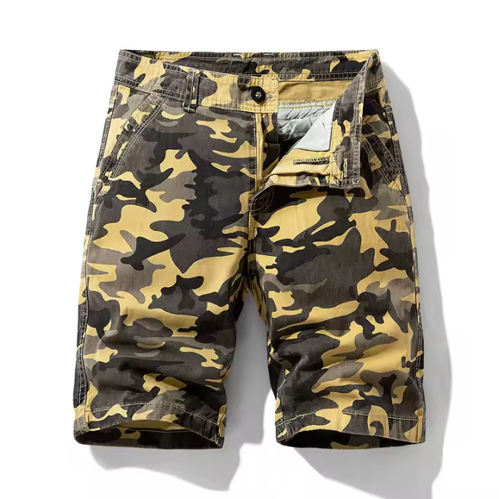 Pantalones Cortos de Verano de Algodón Puro para Hombres Color Sólido, Ajuste Suelto, Moda de Trabajo Versátil - 1