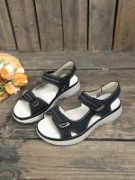 Sandalias casuales de velcro nuevas de verano con suela gruesa de talla grande para mujer - details 19