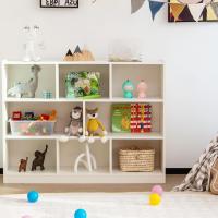 Estantería Infantil de 3 Niveles Organizador de Juegos de Madera Mueble Multiuso para Libros y Juegos 122 x 32 x 93 cm Blanco - details 5