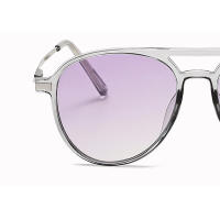 Gafas de sol grises transparentes, lentes de lectura bifocales, doble puente, cómodas, protección UV + 0,75 a + 4 - details 5