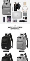 Mochila de tela Oxford simple e informal de gran capacidad, mochila escolar versión coreana, bolsa de viaje para ordenador para estudiantes de secundaria - details 5