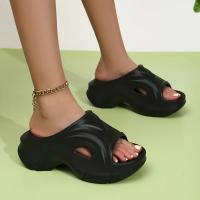 Sandalias de cuña con plataforma gruesa para mujer, verano 2024, impermeables, suela gruesa, sandalias de playa, pantuflas suaves de EVA para mujer, chanclas - details 17