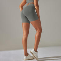 Pantalones cortos de yoga para mujer, leggings deportivos de cintura alta para gimnasio, correr, ciclismo, verano - details 0