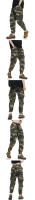 Pantalones Cargo de camuflaje para hombre, monos de herramientas con múltiples bolsillos para exteriores, pantalones informales de algodón para correr de ocio, otoño - details 2