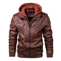 Chaqueta de Cuero Para Hombres Otoño 2025 Estilo Motero Casual Ligera Talla EU SA722 - details 9