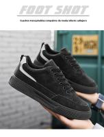 Nuevos zapatos de moda para hombre con suela gruesa resistente al desgaste, zapatos de plataforma suave, versátiles e informales. - details 11