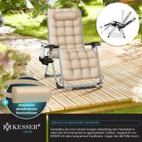 Tumbona Plegable y Resistente |   Silla de Jardín, Capacidad de 200 kg, Acolchado Ergonómico Extra Ancho, Respaldo Ajustable, Almohada para el Cuello y Portavasos - details 17