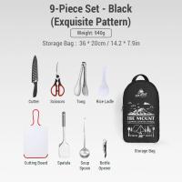 Juego de utensilios de viaje portátiles de acero inoxidable, 9 piezas, para acampar, Picnic - details 7