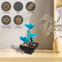 Fuente de mesa para meditación, Mini cascada de flores, decoraciones, sonido, relajación, adorno de loto - details 1