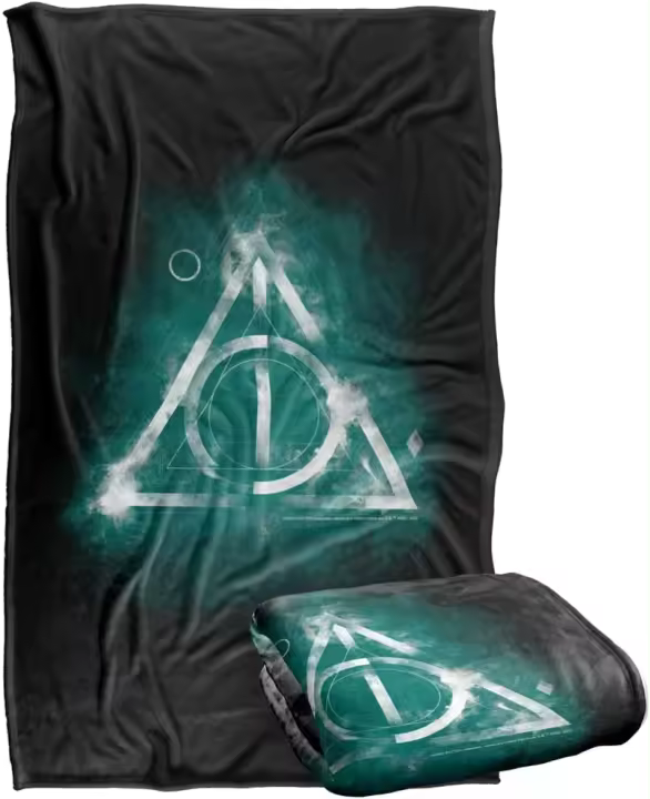 Manta suave de tacto sedoso para regalo, manta geométrica de Harry Potter, reliquias de la muerte, se adapta a sofá cama, viajes, todas las estaciones - 1