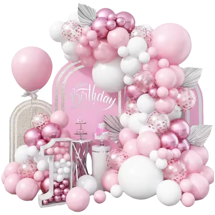 Globos de fiesta de piezas, conjunto Rosa 04, 116 - 1