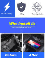 Cargador inalámbrico QI para Nissan X-Trail T32 2014-2021 Accesorios de modificación interior Placa de carga rápida para teléfono Productos para automóviles Normal goods Made in China - details 1