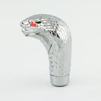 Perilla de cambio de marchas Manual Universal para coche, palanca de cambios moderna Cobra Snake, ojos LED cromados - details 4